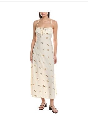 NWT WeWoreWhat Cream Floral Maxi Slip Dress